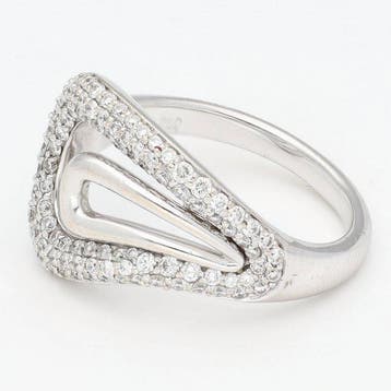 Ring - 18 karaat Witgoud Diamant (Natuurlijk), Nieuw