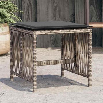 vidaXL Tuinkrukken 4 st met kussens 41x41x36 cm poly rattan, Verzenden, Nieuw