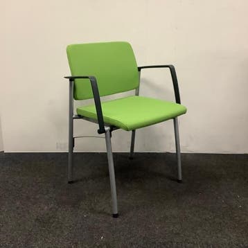 Complete set 2x Ahrend 312 vergaderstoelen, groen - grijs, Huis en Inrichting, Gebruikt, Zwart