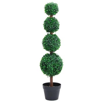 vidaXL Kunstplant met pot buxus bolvorming 90 cm groen, Verzenden, Nieuw