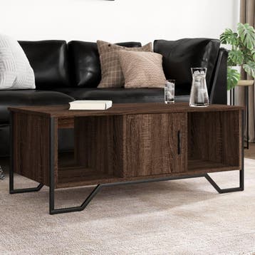 vidaXL Salontafel 100x51x40 cm bewerkt hout bruin eikenkleur, Verzenden, Nieuw