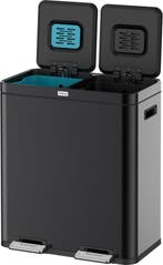 2dekans | Deleca Recycle Prullenbak met 2 Vakken - 60 Liter, Ophalen of Verzenden, Nieuw