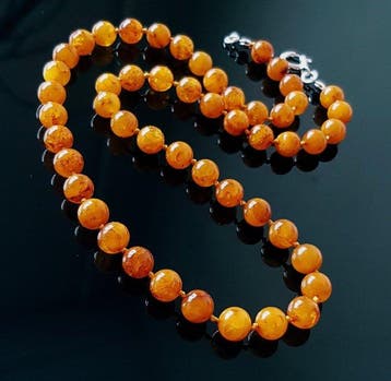 Amber Vintage Zeer zeldzame kleur Baltisch amber ketting -