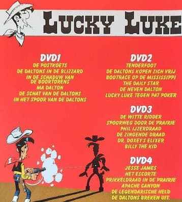 Lucky Luke Box (4DVD) (Mist Kartonnen Buitenbox), Verzenden, Nieuw in verpakking