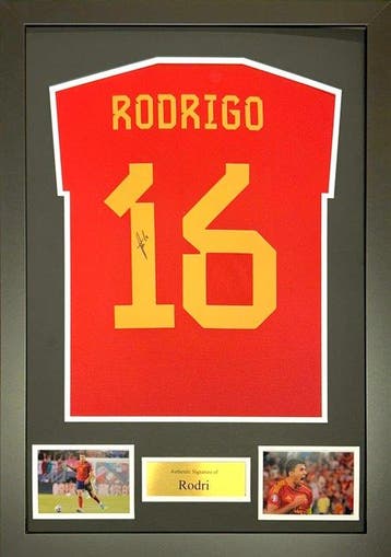 Spain - Signed by Rodri - Voetbalshirt
