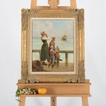 Charles Henri Marie van Wijk (1875-1917) - Vissersvrouwen op