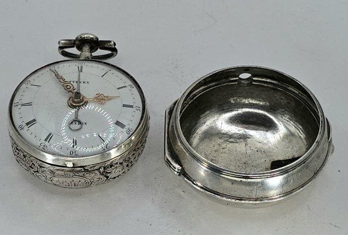 STEVEN London -Silberspindeluhr - Weckwerk auf Glocke -, Bijoux, Sacs & Beauté, Montres | Hommes