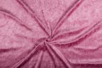 Velours donkerroze stof - 10m rol - Polyester - ACTIE!, Hobby en Vrije tijd, Verzenden, Nieuw