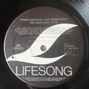 Jim Croce - Photographs &amp; Memories: His Greatest Hits, Verzenden, Gebruikt