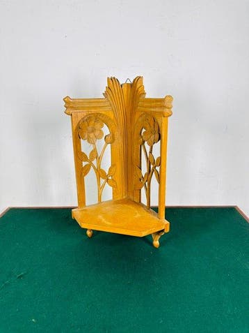 Étagère - Étagère dangle murale en bois sculpté à la main,