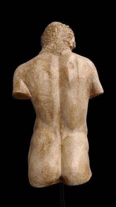 sculptuur, Busto Eros - 45 cm - marmerpoeder, Antiquités & Art, Curiosités & Brocante