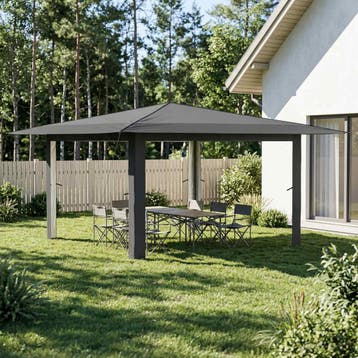 vidaXL Gazebo zonder Zijwand 4 x 4 m Lichtgrijs en, Verzenden