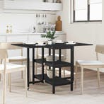 vidaXL Eettafel 122 x 80 x 76,5 cm Bewerkt hout Zwart eiken, Huis en Inrichting, Verzenden, Nieuw