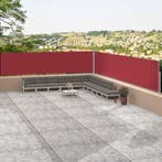 vidaXL Windscherm uittrekbaar 117x1200 cm rood, Verzenden, Nieuw