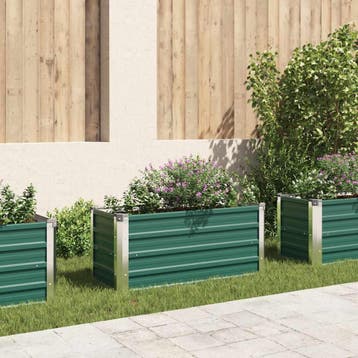vidaXL Plantenbak verhoogd 100x40x45 cm gegalvaniseerd staal, Verzenden