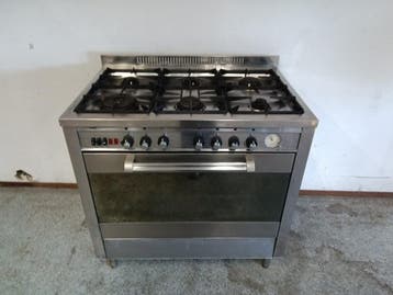 Pelgrim Novecento Gasfornuis met 6 Pits en Oven – B89,5 x, Nieuw in verpakking