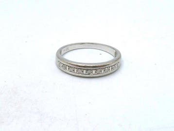 Bague - 18 carats Or blanc Diamant (Naturelle)