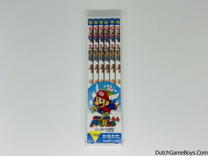 Super Mario 64 - Uni Star - 2B - Pencil Set - New, Verzamelen, Merken en Reclamevoorwerpen, Gebruikt, Verzenden