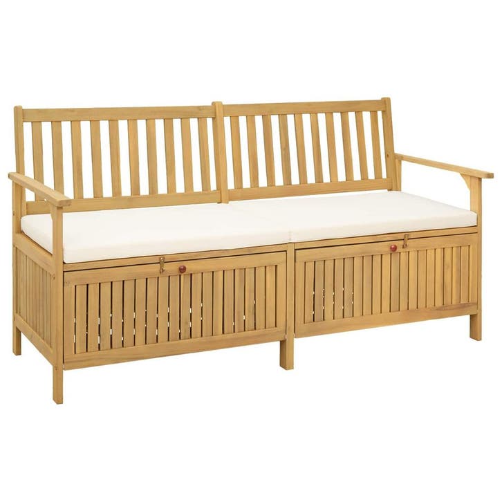 vidaXL Opslagbank met kussen met opslag met de deur 170 x 63, Jardin & Terrasse, Ensembles de jardin, Envoi