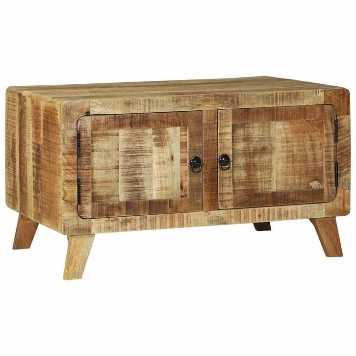 vidaXL Salontafel Bruin 80 x 54 x 45 cm Massief Mango Hout, Huis en Inrichting, Tafels | Salontafels, Nieuw, Verzenden