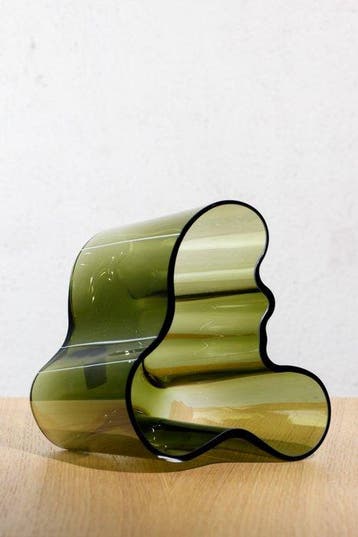Iittala - Alvar Aalto - Vaas - Savoy 160mm - mosgroen - Glas