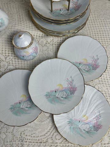 Tafelservies (17) - Porselein, Goud - Limoges, zeldzaam