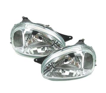 Phares Pour Opel Corsa B 93-00 Fond Chromé, Verzenden