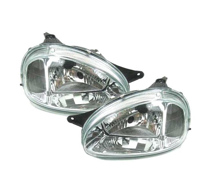Phares Pour Opel Corsa B 93-00 Fond Chromé, Autos : Pièces & Accessoires, Éclairage, Envoi