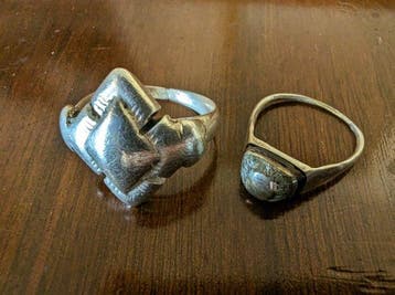 Zilver - Ring - (x2) Touareg Peul Niger, Antiek en Kunst