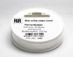Nylon draad pareldraad hr1881 transparant 0.25 mm rol 50