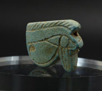 Oud-Egyptisch Faience Wedjat Oog van Horus amulet - 32 mm