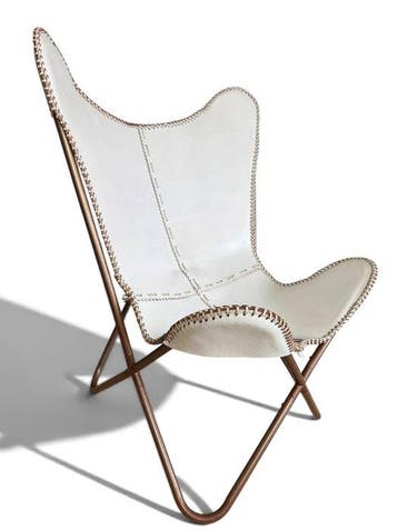 Fauteuil - chaise papillon - Cuir, Métal - Chaise papillon -, Nieuw