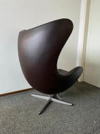 Fauteuil Fritz Hansen Egg - Gemaakt Van Leer - Nieuwstaat!, Maison & Meubles, Fauteuils, Verzenden