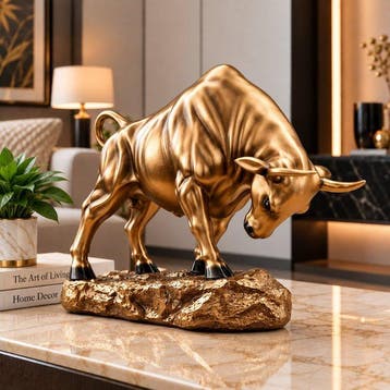 Decoratief ornament - Bull Sculpture Decorative Figurine -