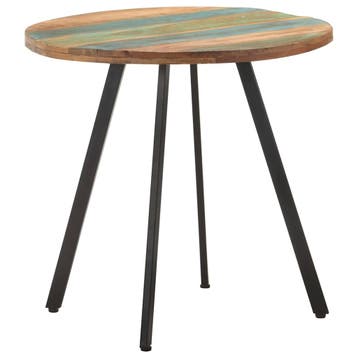 vidaXL Eettafel 80 cm massief gerecycled hout, Verzenden, Nieuw