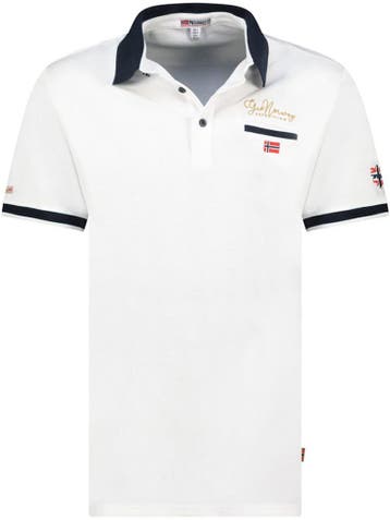Geographical Norway Expedition Katoen Polo Shirt Kara Wit, Verzenden, Nieuw