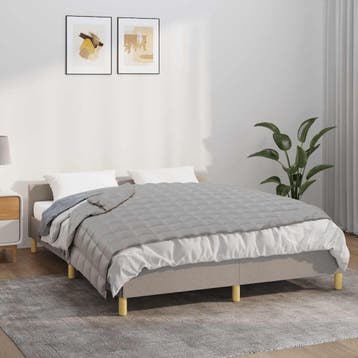 vidaXL Verzwaringsdeken 138x200 cm 10 kg stof grijs, Verzenden, Nieuw