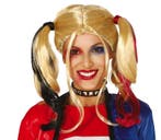 Halloween Pruik Harley Quinn, Verzenden, Nieuw