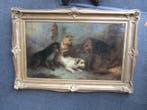 George Armfield (1808-1893) - Terriers ratting, Antiek en Kunst