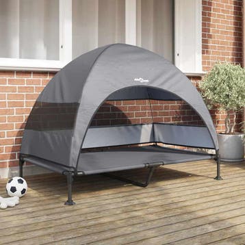 vidaXL Verheven Hondenbed 127 x 81 x 108 cm Stof en Staal, Verzenden, Nieuw