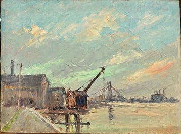 Franse school (XX) - Marine - Vue du port (vendu sans prix