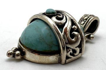 Zonder minimumprijs - Hanger Zilver Turquoise - turkoois