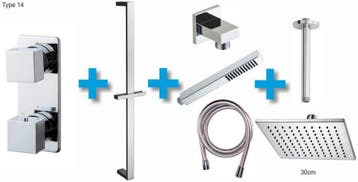 Sanifun Inbouw thermostaat set Hertz 300, Kraan