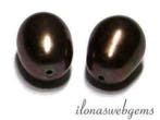 Zoetwaterparels 1 paar half doorboord ca. 9x7mm, Hobby en Vrije tijd, Kralen en Sieraden maken, Verzenden, Nieuw, Kraal