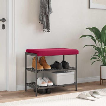 vidaXL Bankkussen fluweel Wijnrood Diepte 35 cm, Verzenden