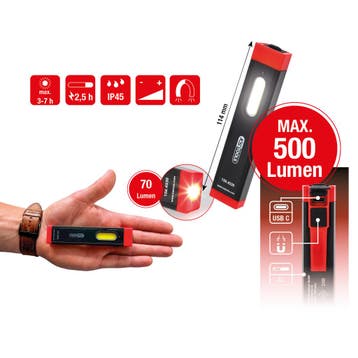 KS Tools UltimateBEAM Aluminium LED-inspectielamp 500 Lumen, Verzenden