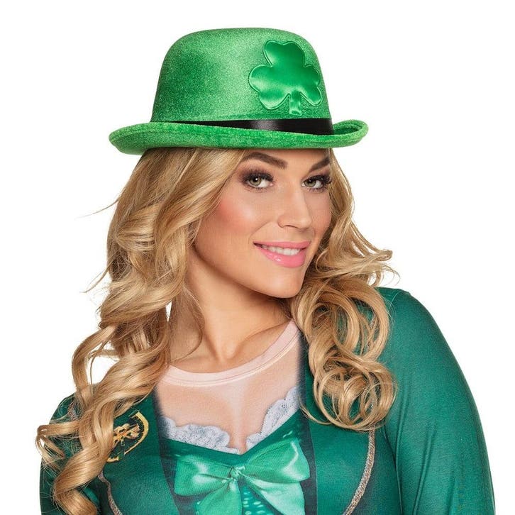 Hoed Shamrock Bowler, Hobby & Loisirs créatifs, Articles de fête, Envoi