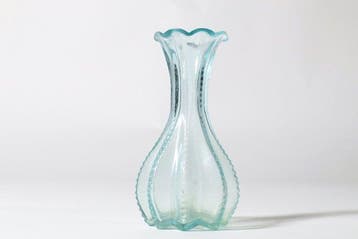 Vaas - Taisho-periode glazen eenbloemvaas Ichirinzashi met