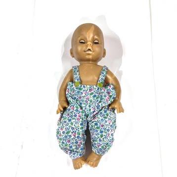 Vintage babypop met slaapogen en drink-en-plasfunctie, Made, Verzenden, Nieuw