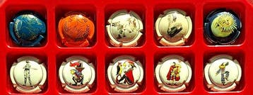 Collection de capsules de champagne - Marc Jose + Lebrun